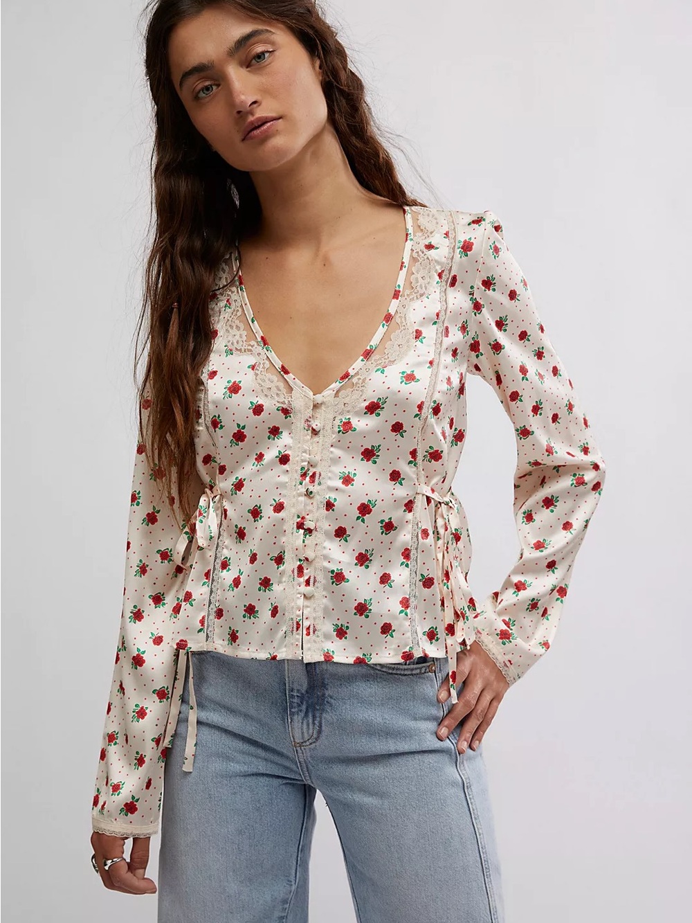 Free People Field of Roses Top